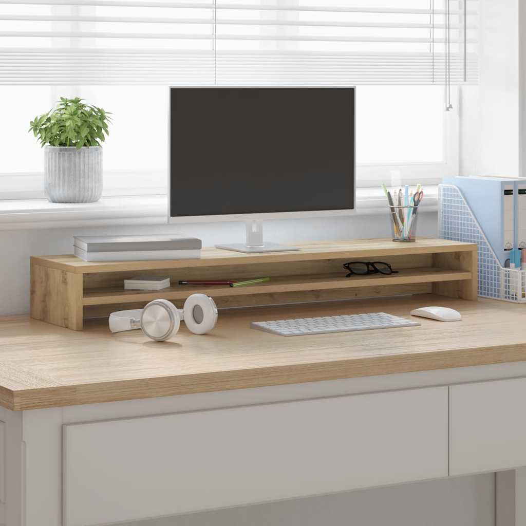 Monitorständer Weiß 100x24x13 cm Holzwerkstoff