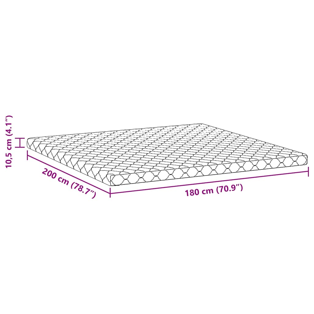 Matratze Weiß 60 x 120 cm Jacquard-Stoff