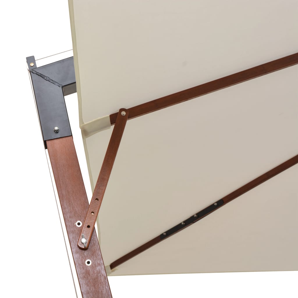 Ampelschirm mit Mast Anthrazit 3,5x2,9 m Massivholz Tanne