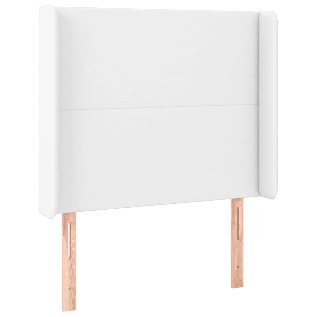 Kopfteil mit Ohren Creme 83x16x78/88 cm Kunstleder