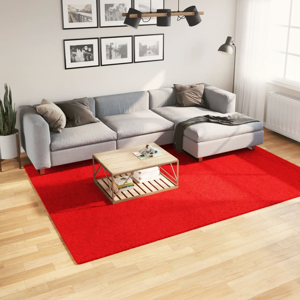 Teppich HUARTE Kurzflor Weich und Waschbar Anthrazit 60x110 cm