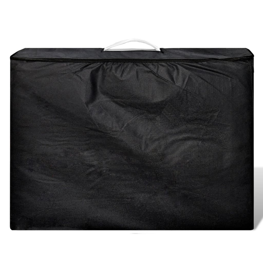 Massagetisch mit 2 Zonen Holzrahmen Anthrazit 186×68 cm