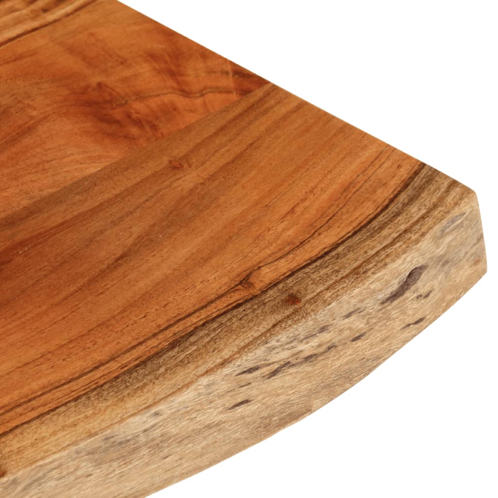 Tischplatte 40x40x2,5 cm Rechteckig Massivholz Akazie Baumkante