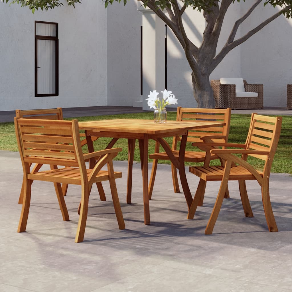Gartentisch 85x85x75 cm Massivholz Akazie