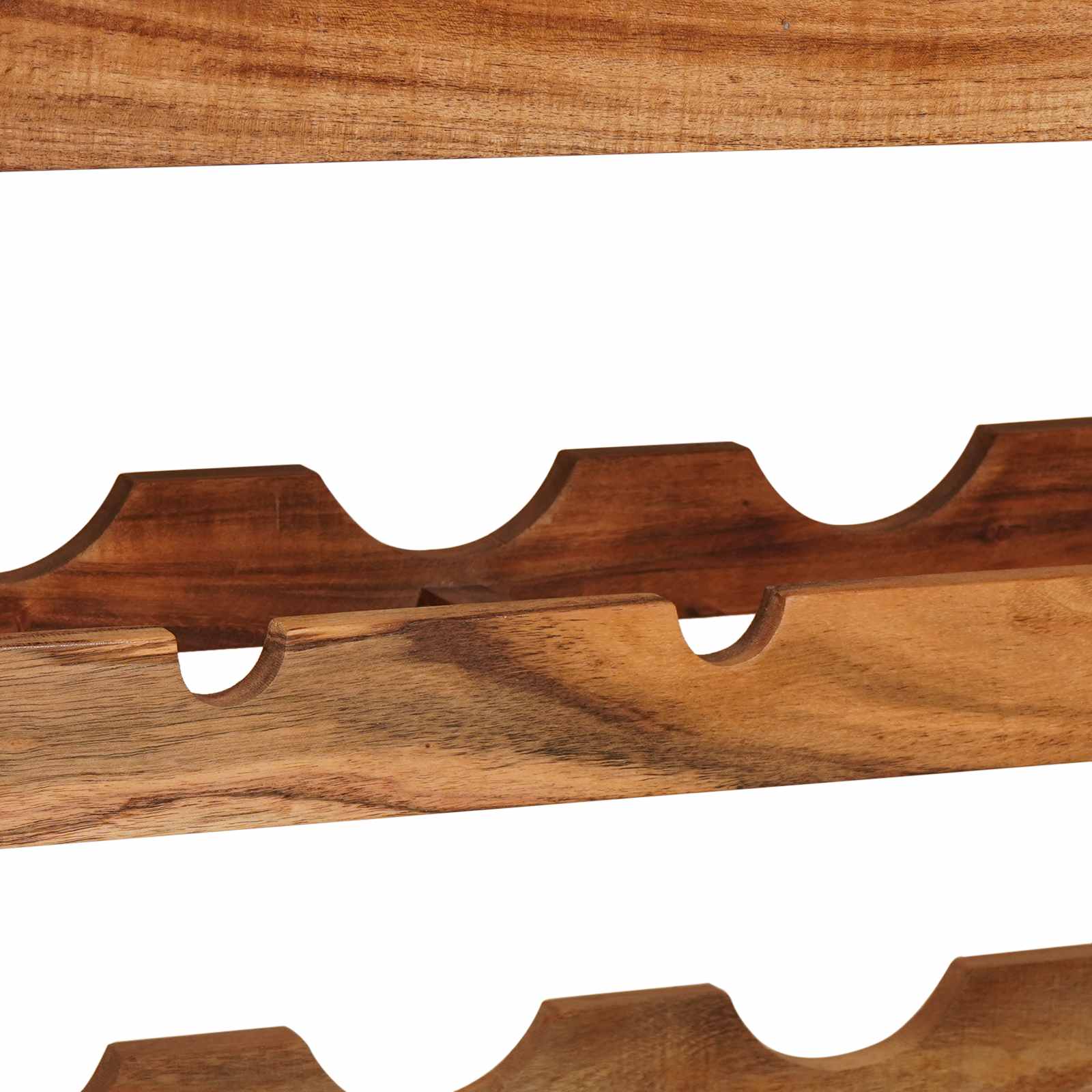 Weinregal Braun 60 x 45 x 33 cm Massives grobes Mangoholz