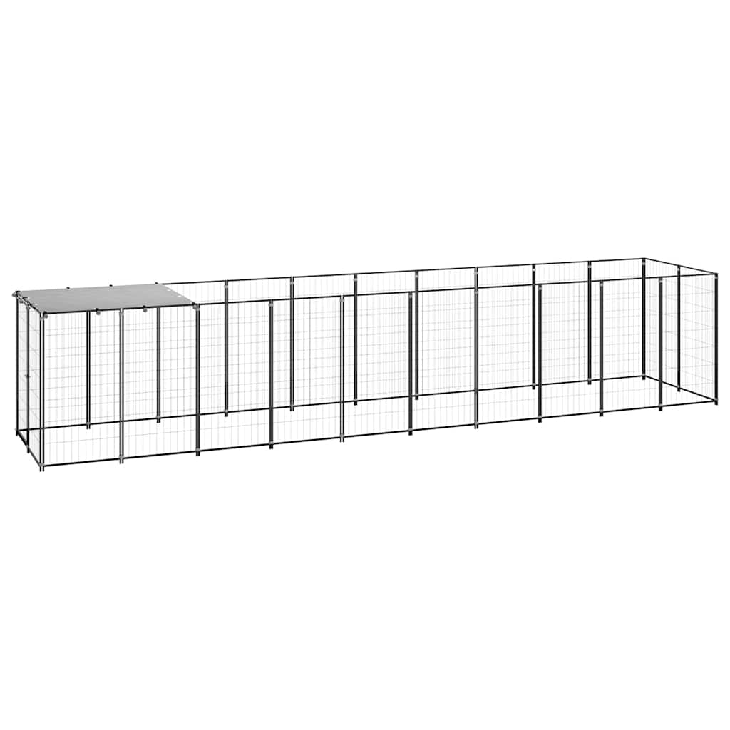 Hundezwinger 110x110x110 cm Stahl Schwarz