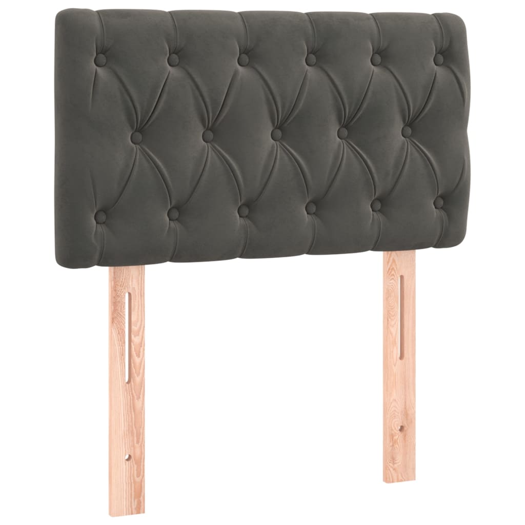 Kopfteil Hellgrau 80x7x118/128 cm Samt