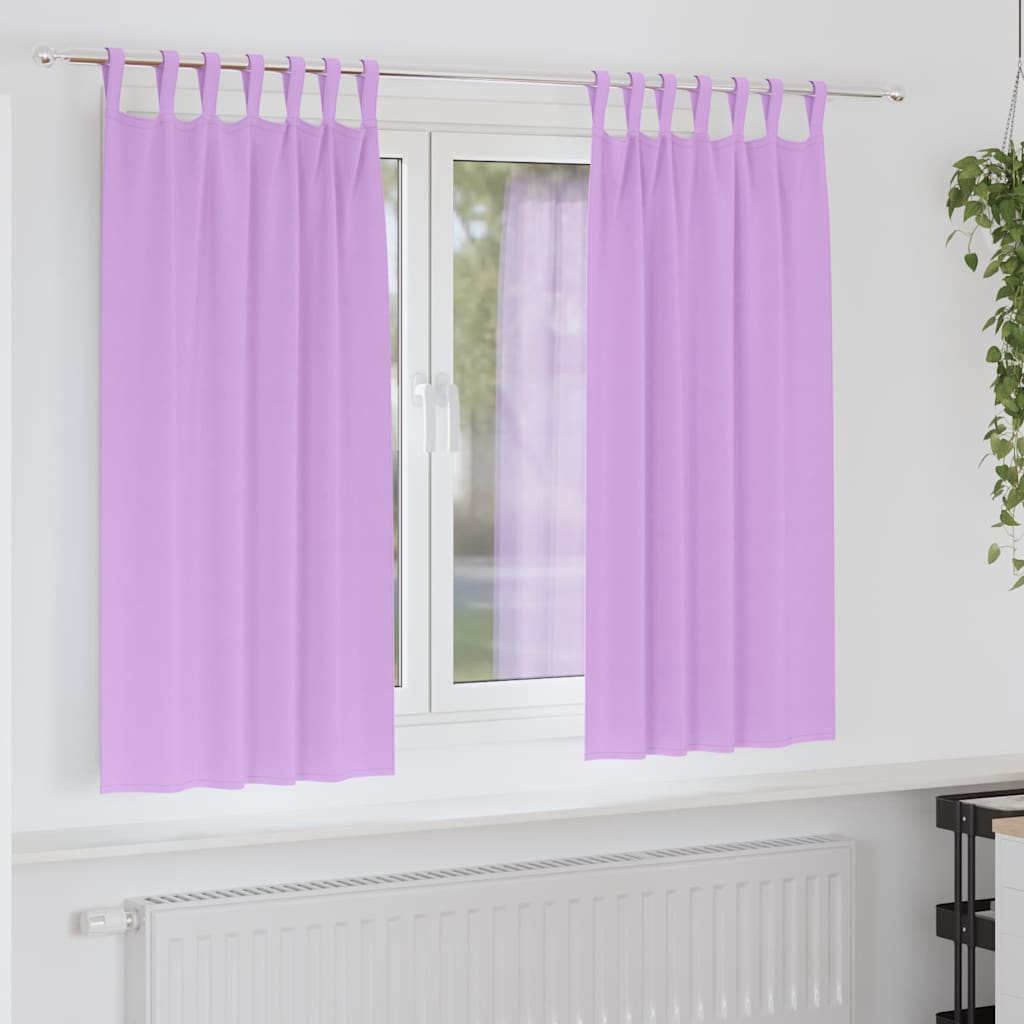 Verdunkelungs-Vorhänge mit Ringen 2 pcs Beige 140 x 140 cm