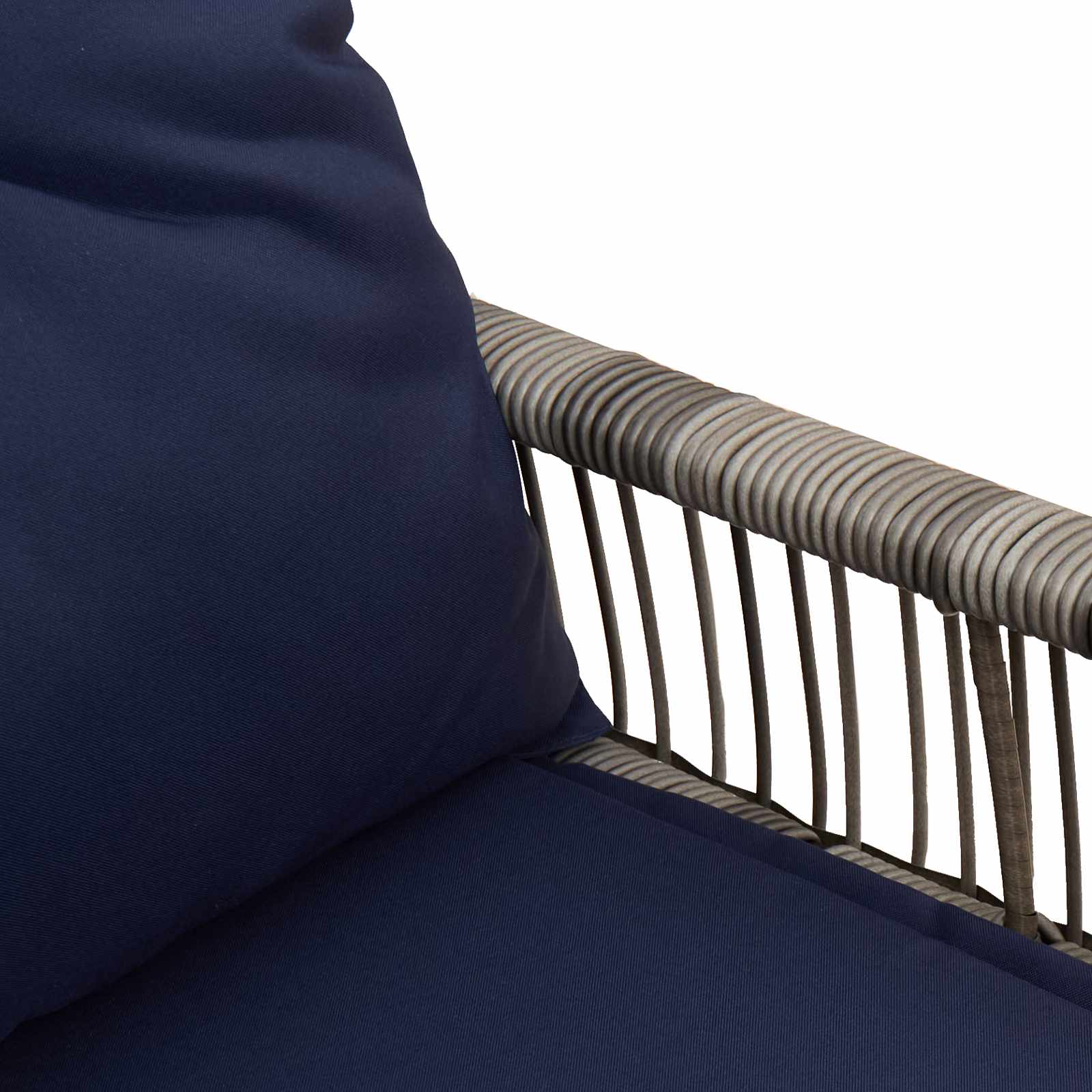 Bank Outdoor mit Kissen 4 pcs Schwarz und Cremeweiß Poly-Rattan