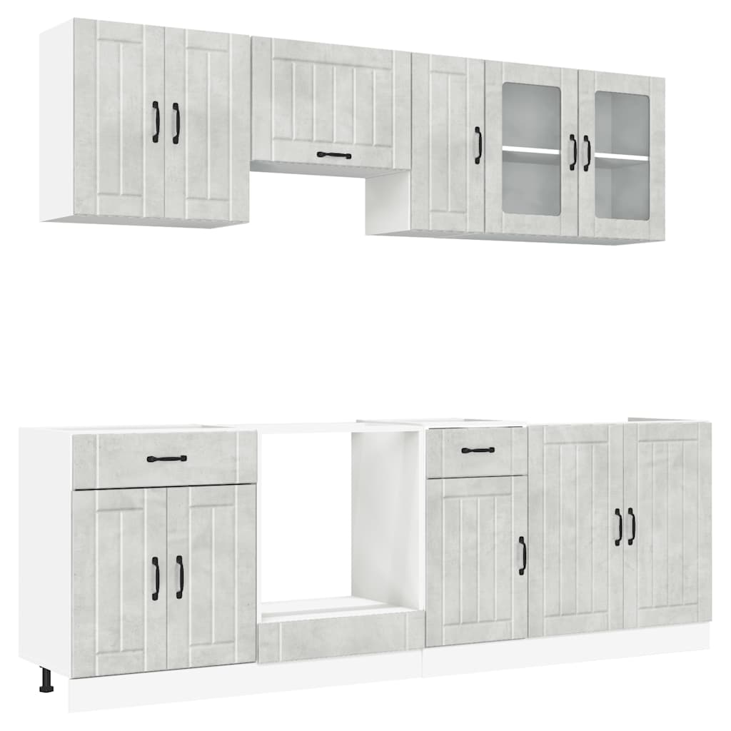 8-tlg. Küchenschrank-Set Kalmar Weiß Holzwerkstoff