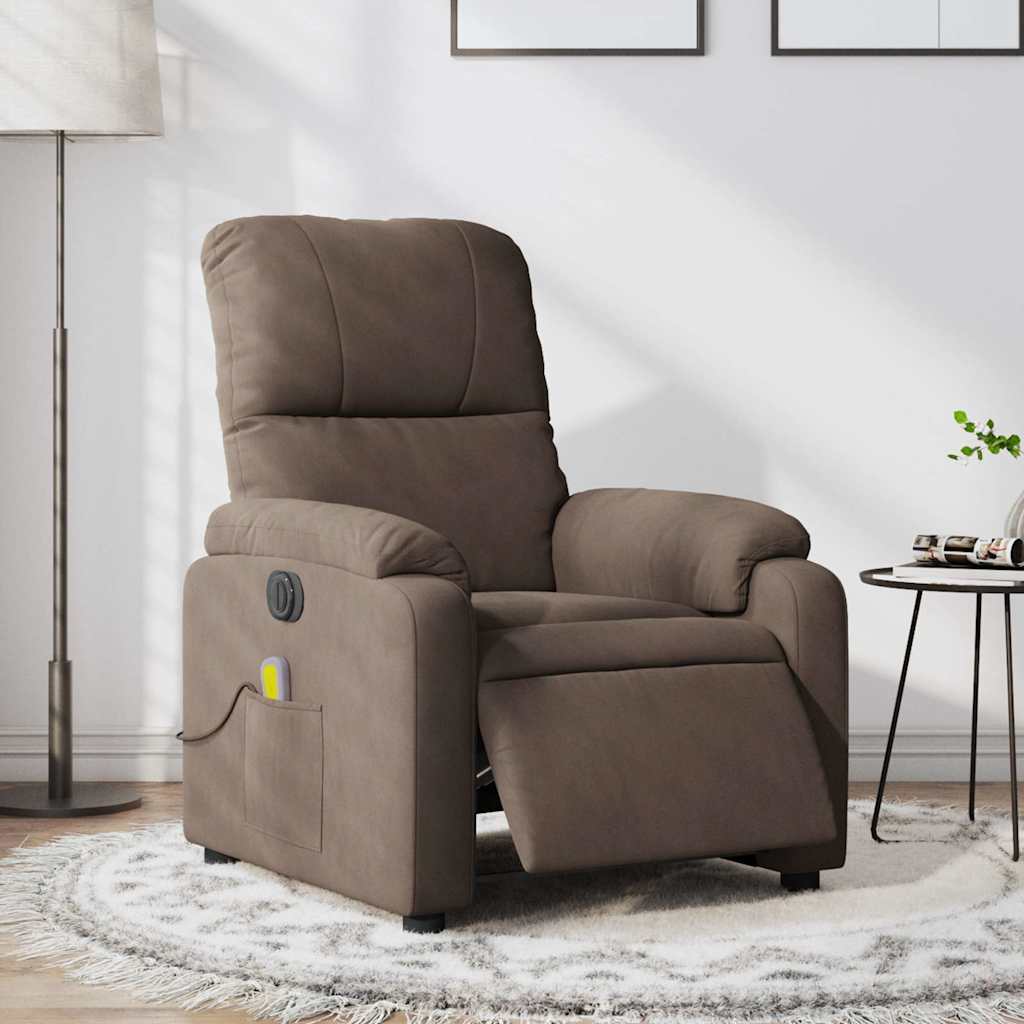 Relaxsessel Elektrisch Braun Mikrofasergewebe