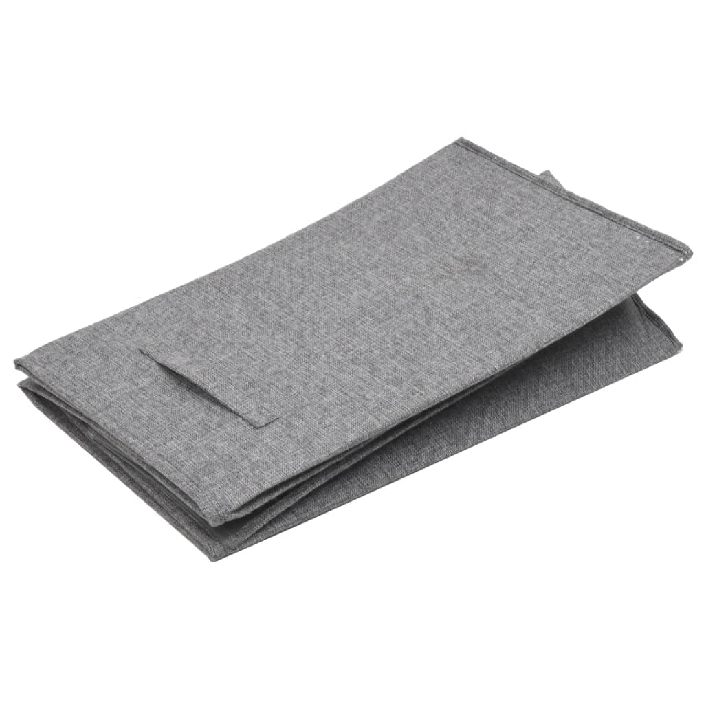 Faltbarer Wäschekorb Grau 26 x 34,5 x 59,5cm Leinenimitat Stoff