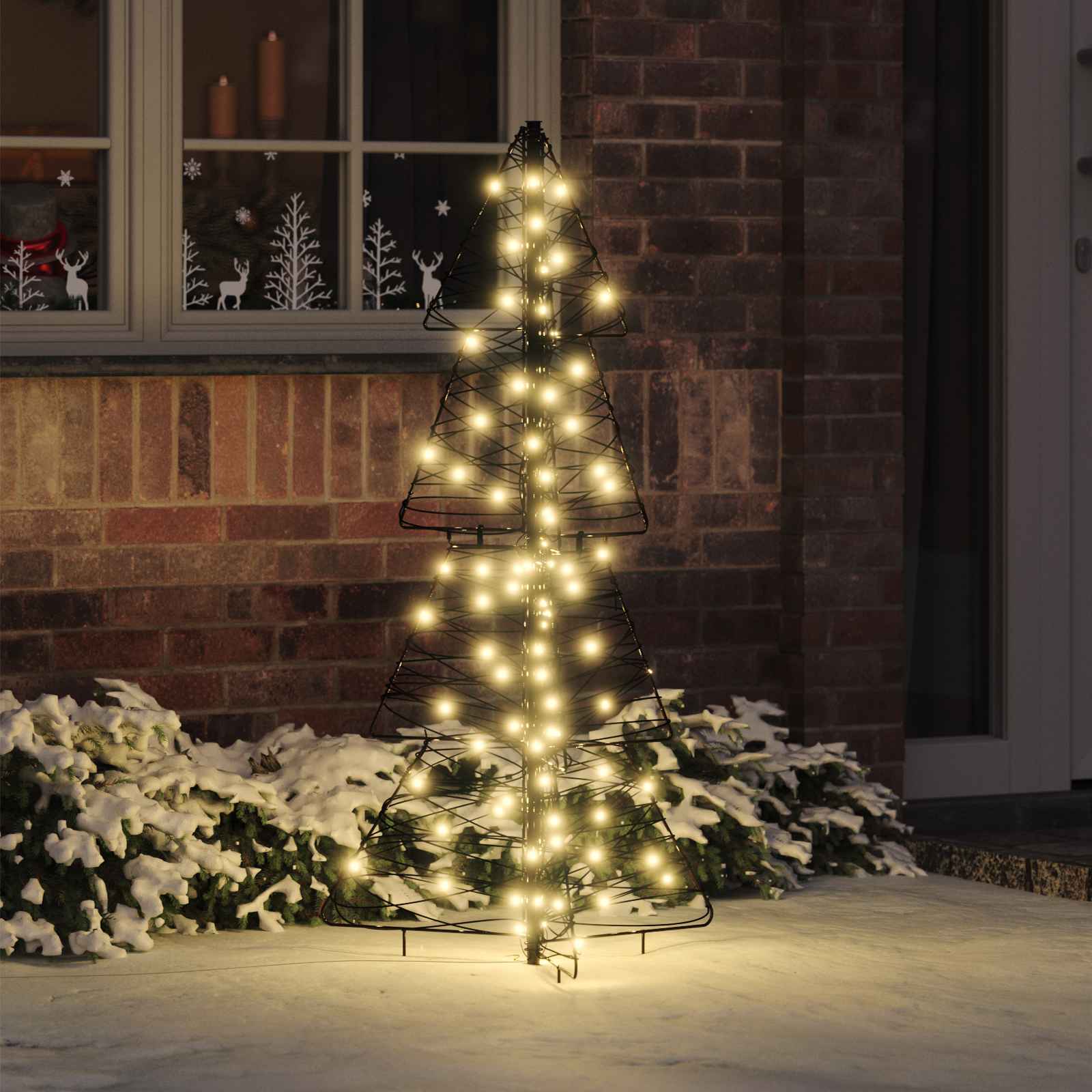 Weihnachtsbaum mit 100 LEDs Warmes Weiß 120 cm PET