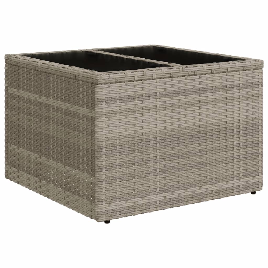 6-teiliges Gartensofa-Set mit Kissen, schwarzes Polyrattan