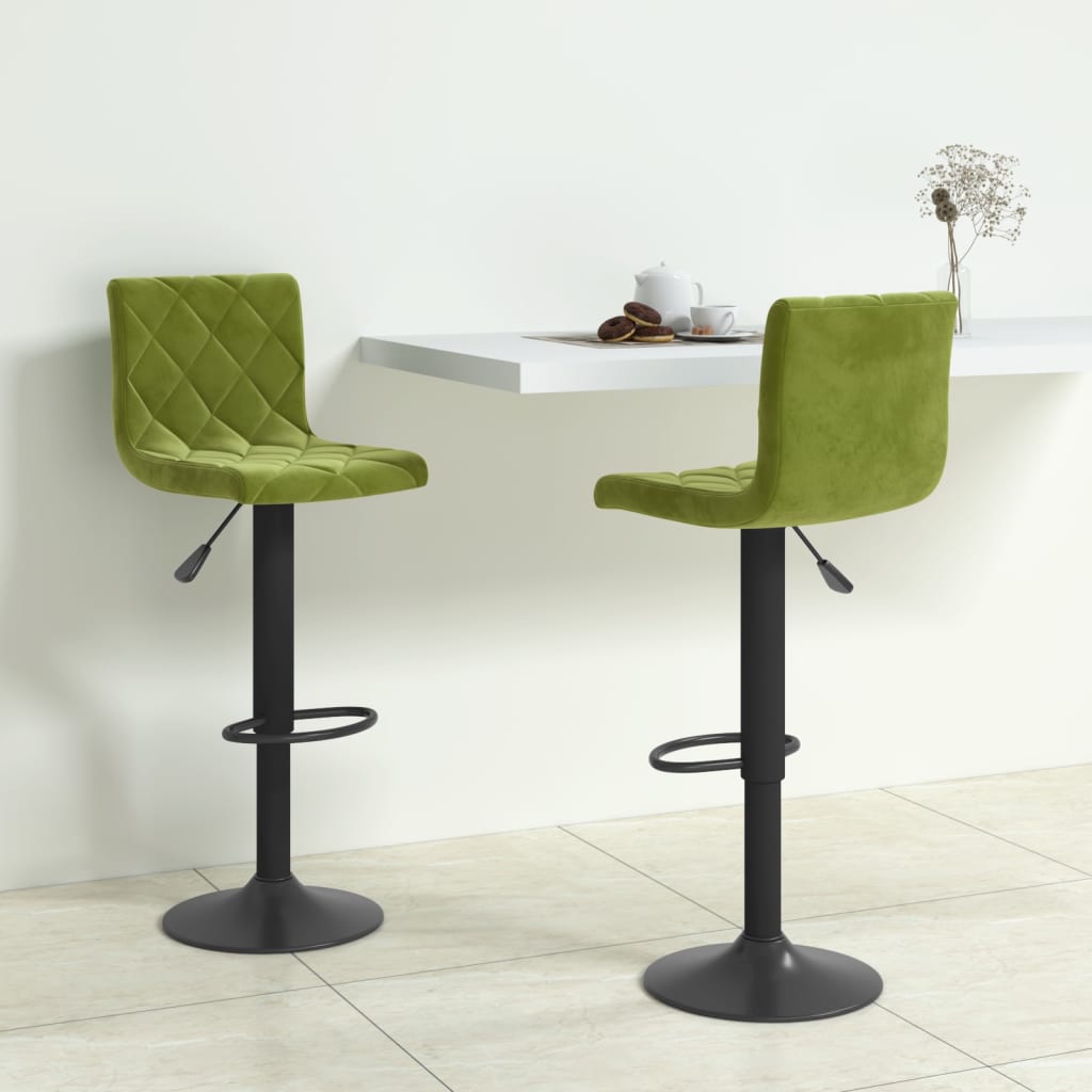Barhocker 2 Stk. Creme Samt