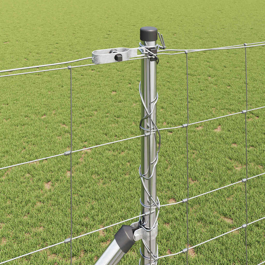 Ground Fix Geschweißter Drahtzaun 25 x 0,8 m Silber Netz