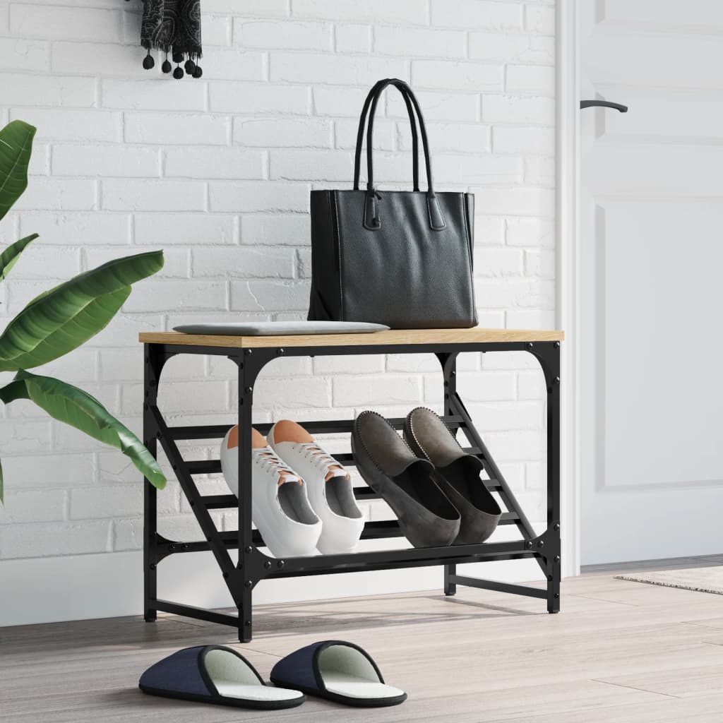 Schuhregal Schwarz 60x30x45 cm Holzwerkstoff
