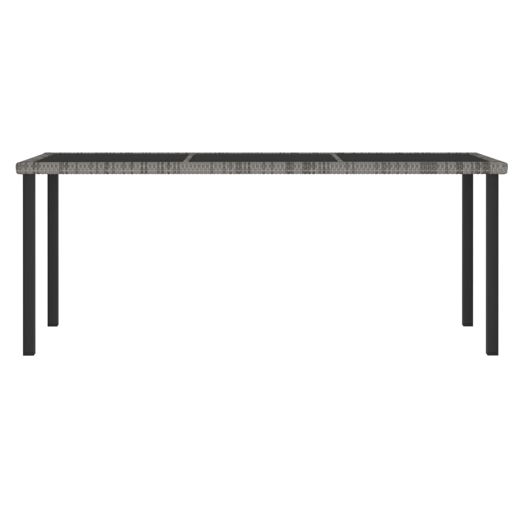 Garten-Esstisch Schwarz 140x70x73 cm Poly Rattan