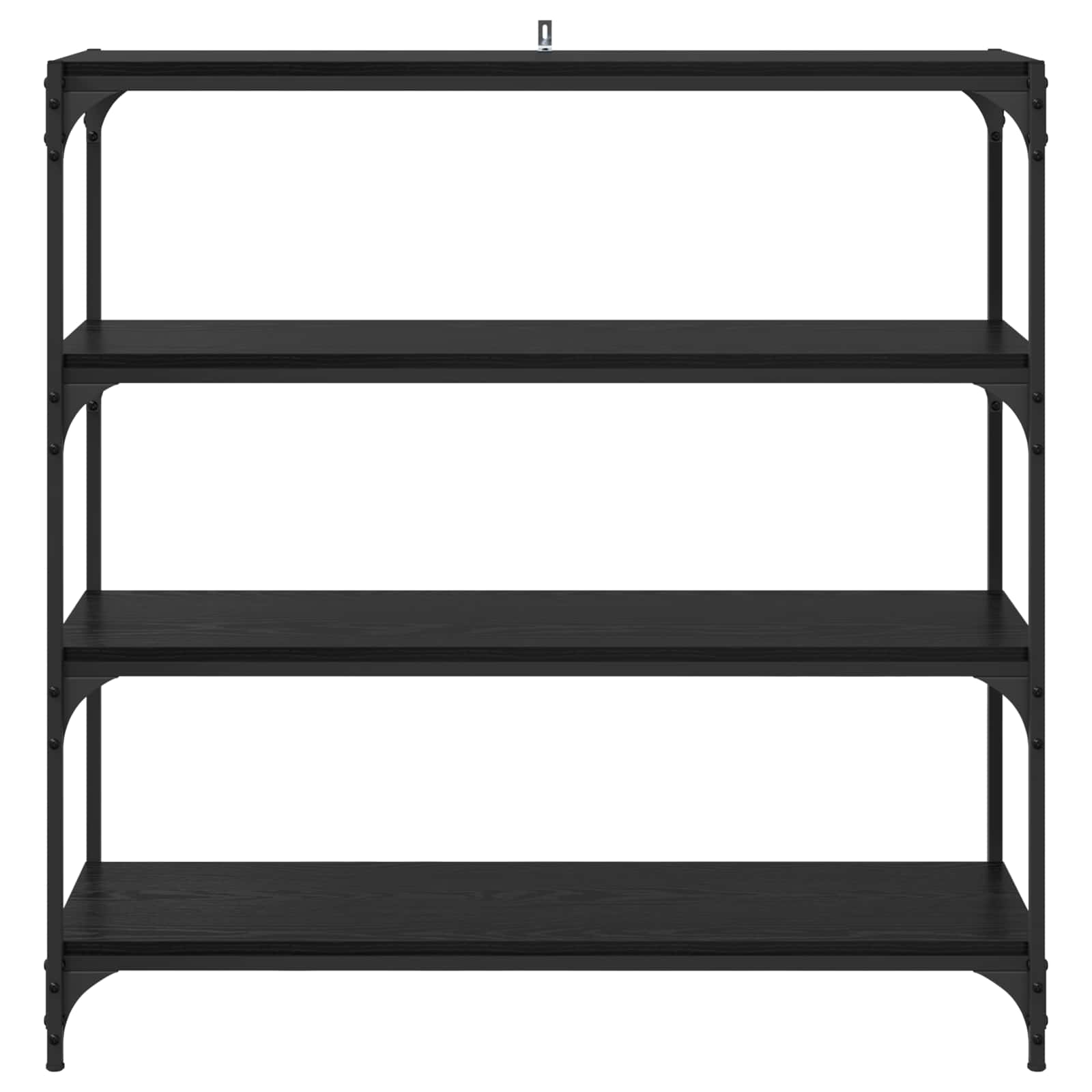 Bücherregal Schwarz 40x33x70,5 cm Holzwerkstoff und Stahl