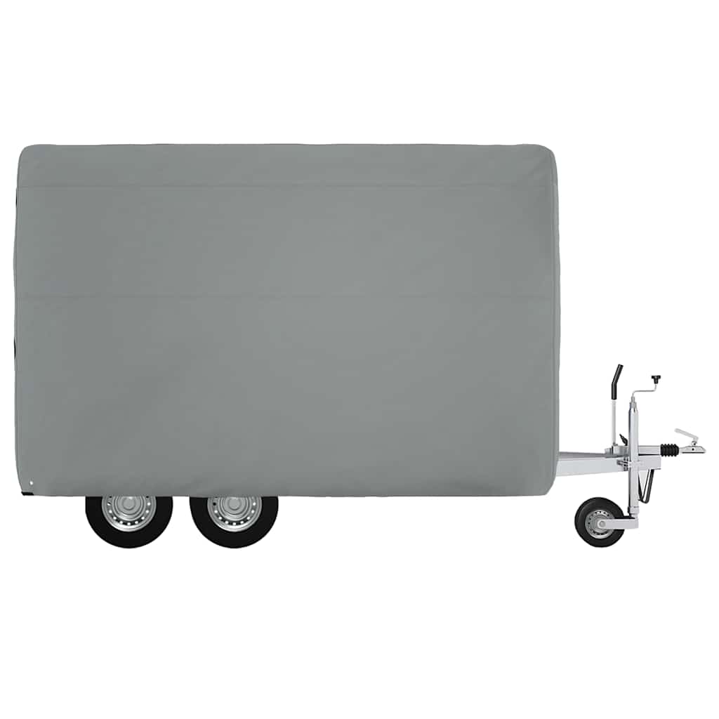 Schutzhülle für Pferdeanhänger Grau 376x168x240 cm Vliesstoff