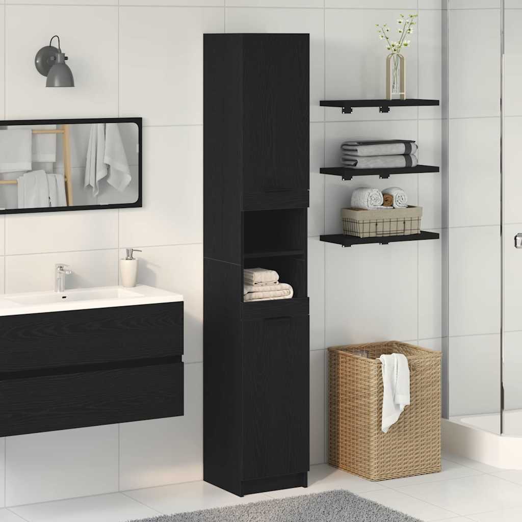 Badschrank Weiß 32x34x188,5 cm Holzwerkstoff
