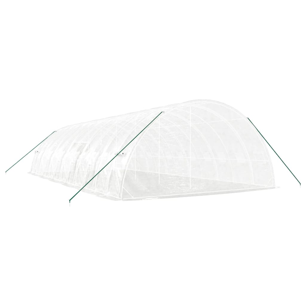 Gewächshaus mit Stahlrahmen Grün 24 m² 6x4x2,85 m