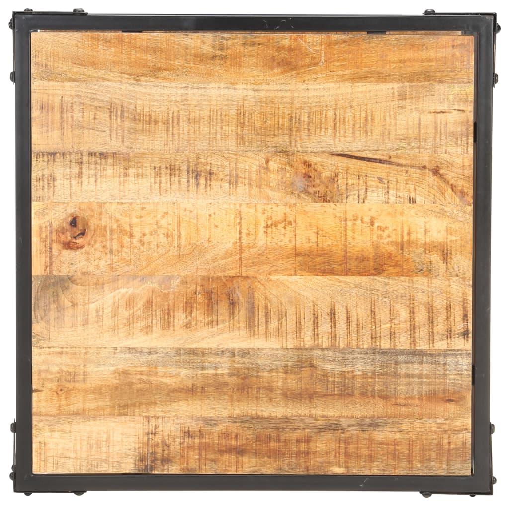 Couchtisch 40x40x36 cm Raues Mango-Massivholz
