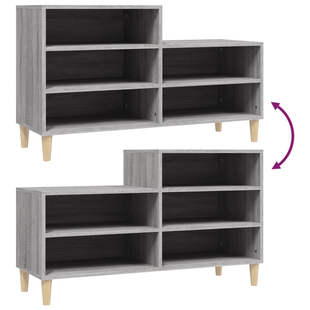 Schuhregal Weiß 102x36x60 cm Holzwerkstoff