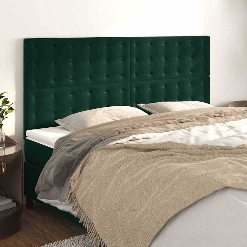 Kopfteil Hellgrau 80x5x118/128 cm Samt