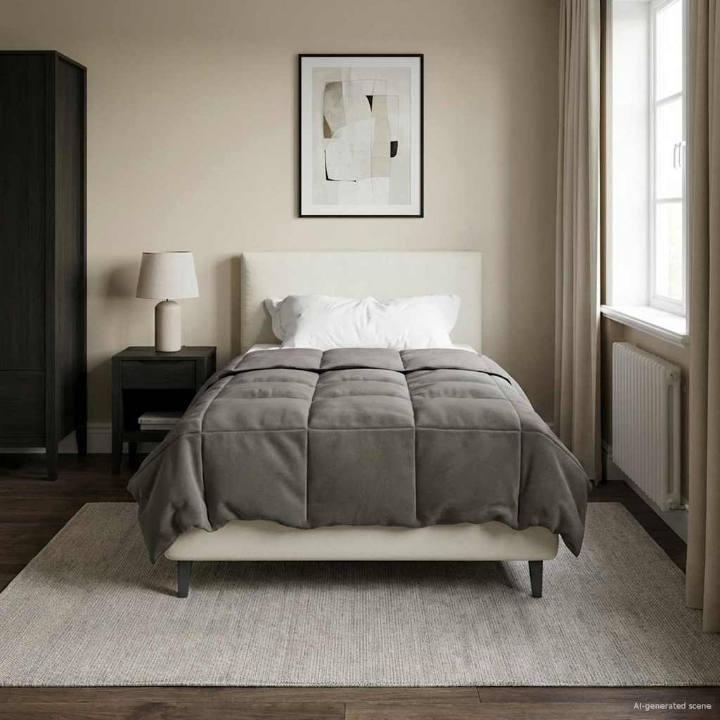 Ganzjahresbettdecke Anthrazit 135 x 200 cm Mikrofaser
