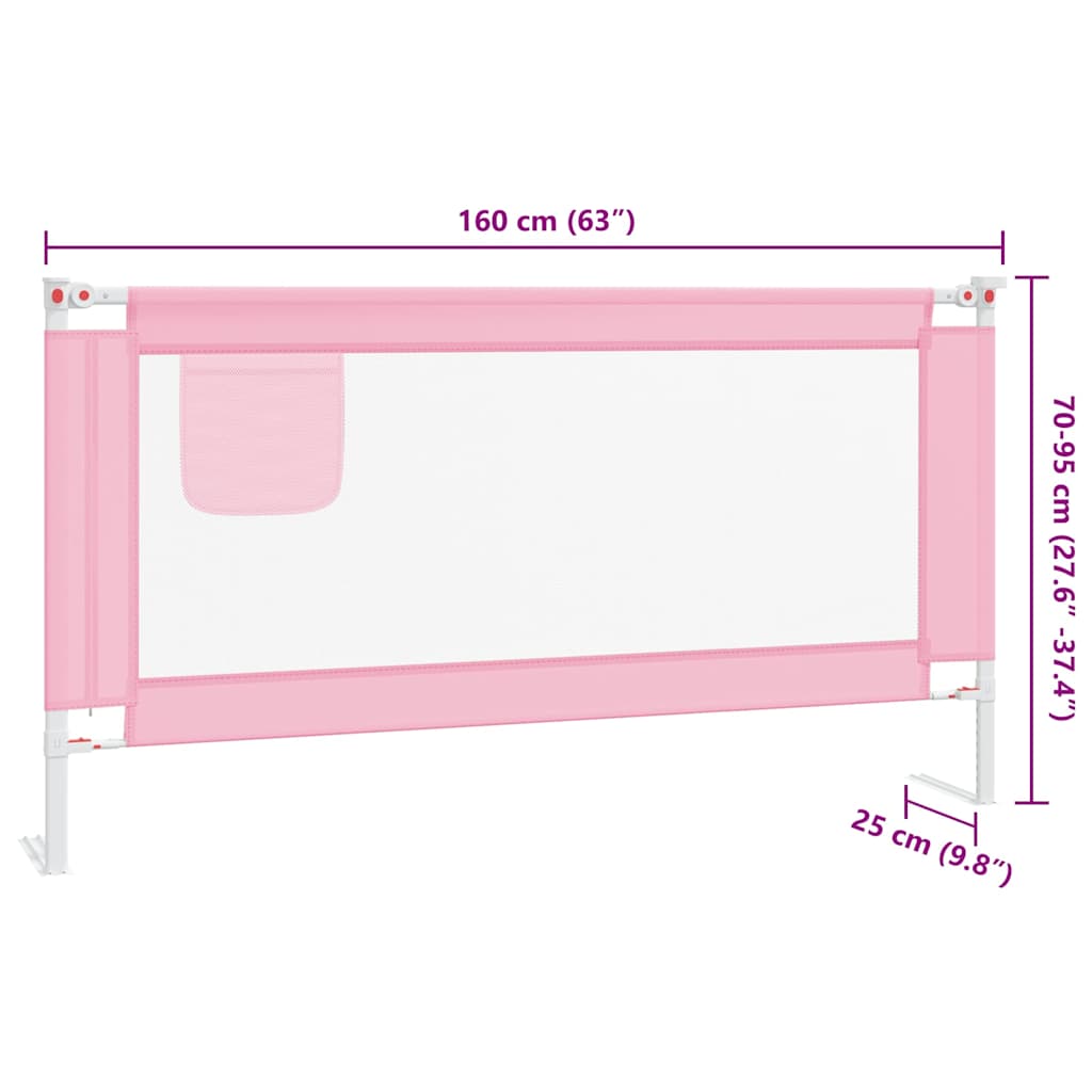 Kleinkind-Bettschutzgitter Grün 90x25 cm Stoff