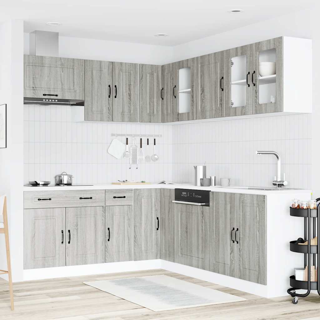 11-tlg. Küchenschrank-Set Kalmar Weiß Holzwerkstoff