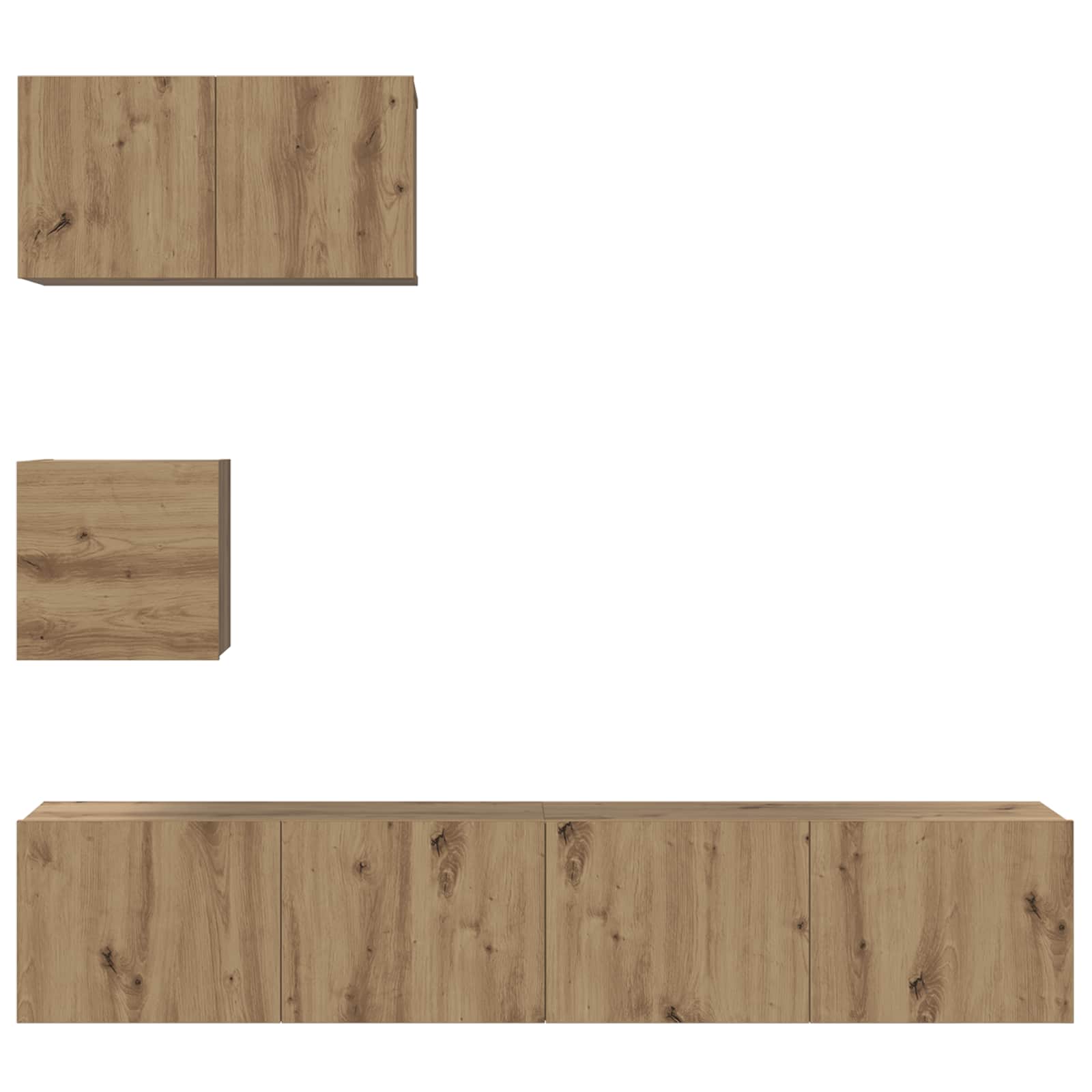 4-tlg. TV-Schrank-Set Sonoma-Eiche Holzwerkstoff