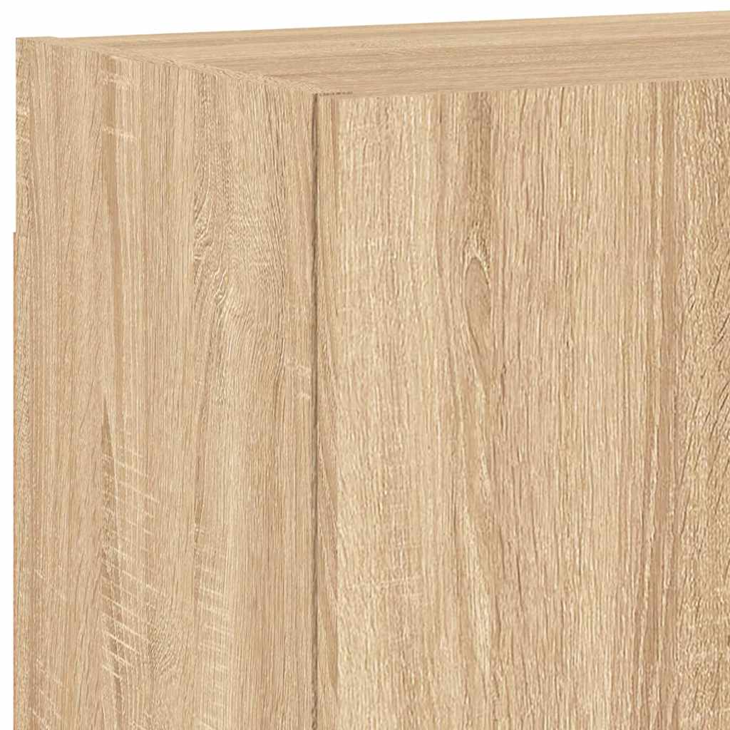 4-tlg. Wohnwand Weiß Holzwerkstoff