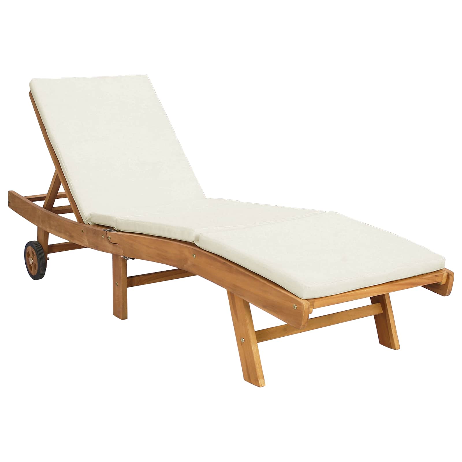 Sonnenliege Braun Massivholz Teak