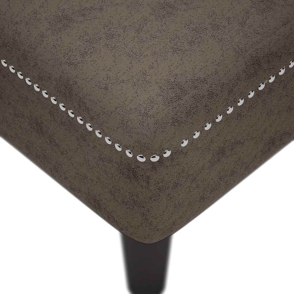 Chaiselongue mit Kissen und Rechter Armlehne Braun Kunstleder
