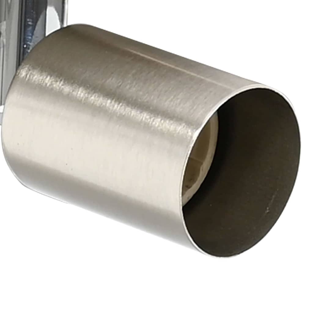 Deckenstrahler mit Strahlern Nickel 8 x 8 x 10,5 cm Stahl
