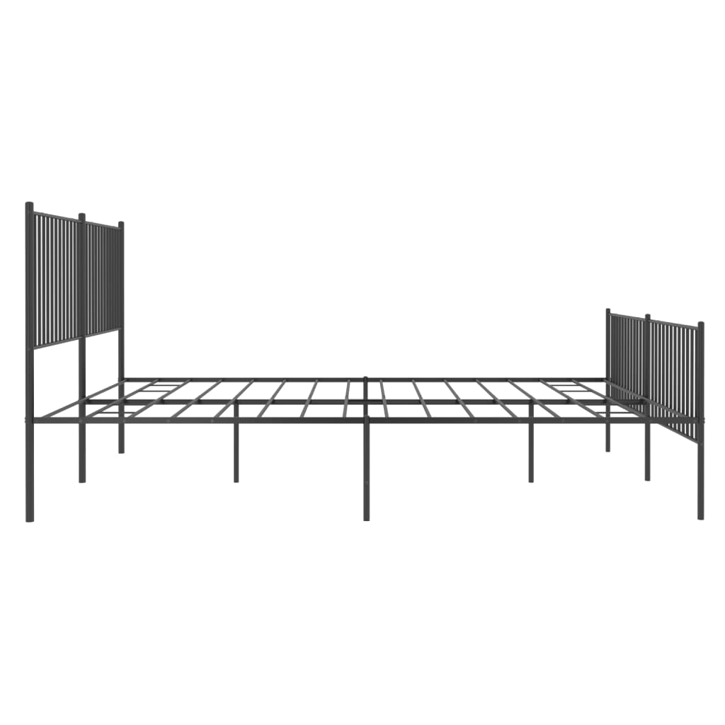 Bettgestell Metall Schwarz 75x190 cm