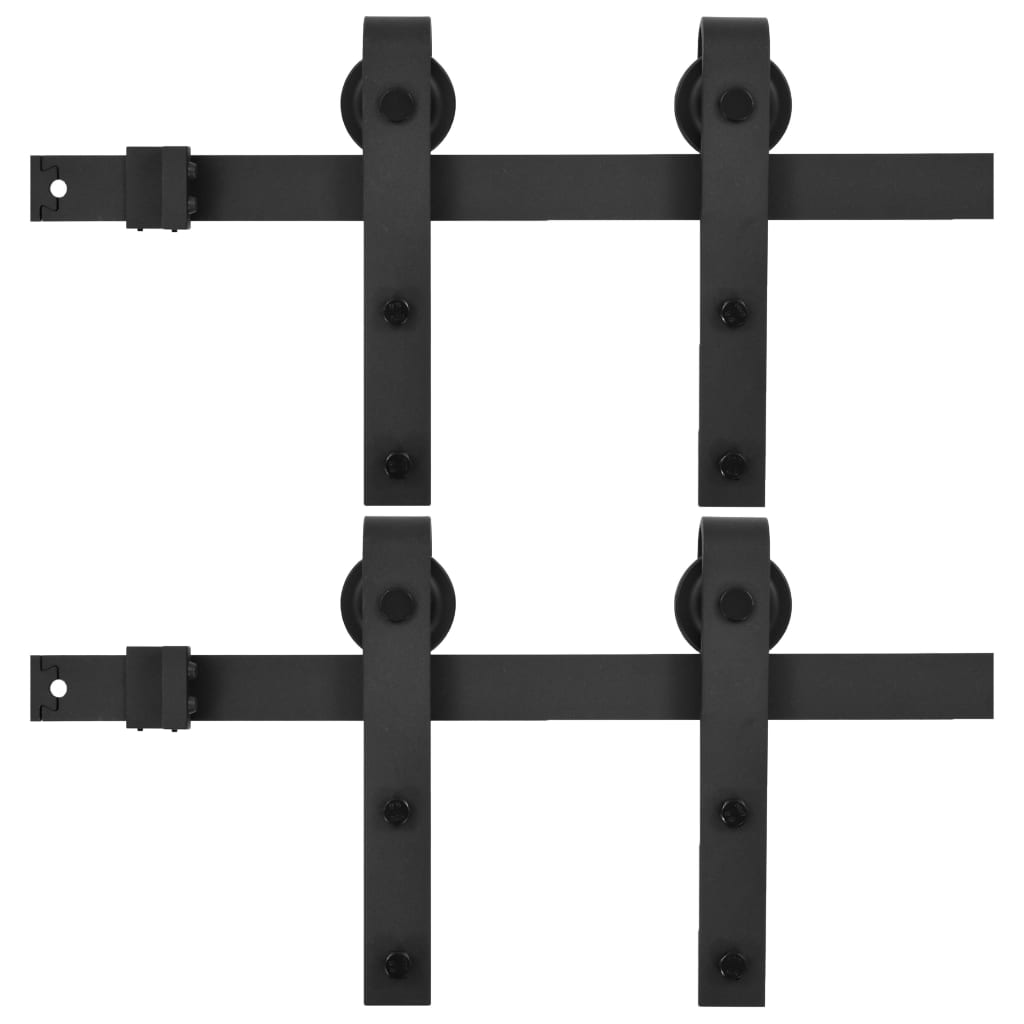 Schiebetürbeschlag-Set SKIEN 183 cm Stahl Schwarz