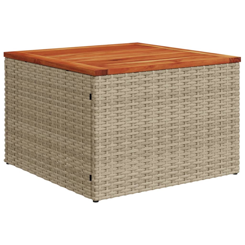 10-tlg. Garten-Sofagarnitur mit Kissen Schwarz Poly Rattan