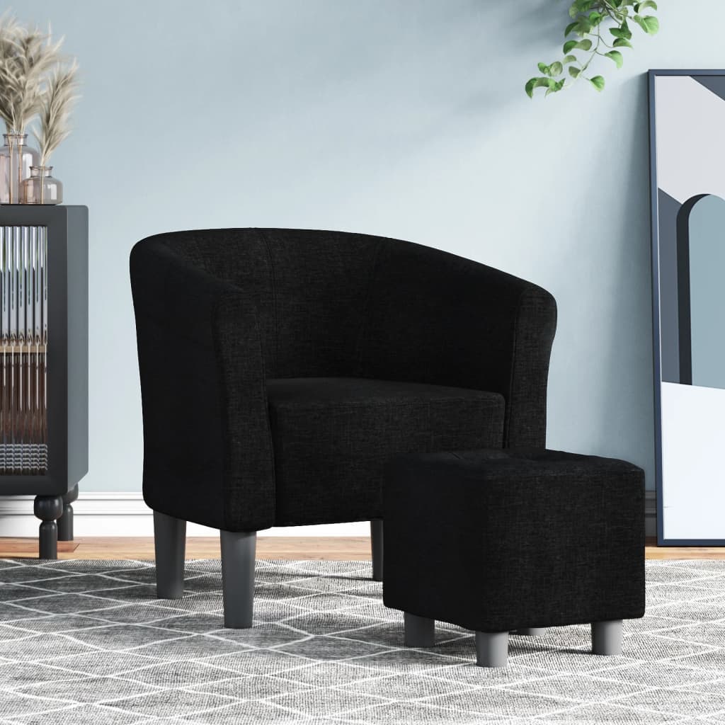 Clubsessel Dunkelgrau Stoff