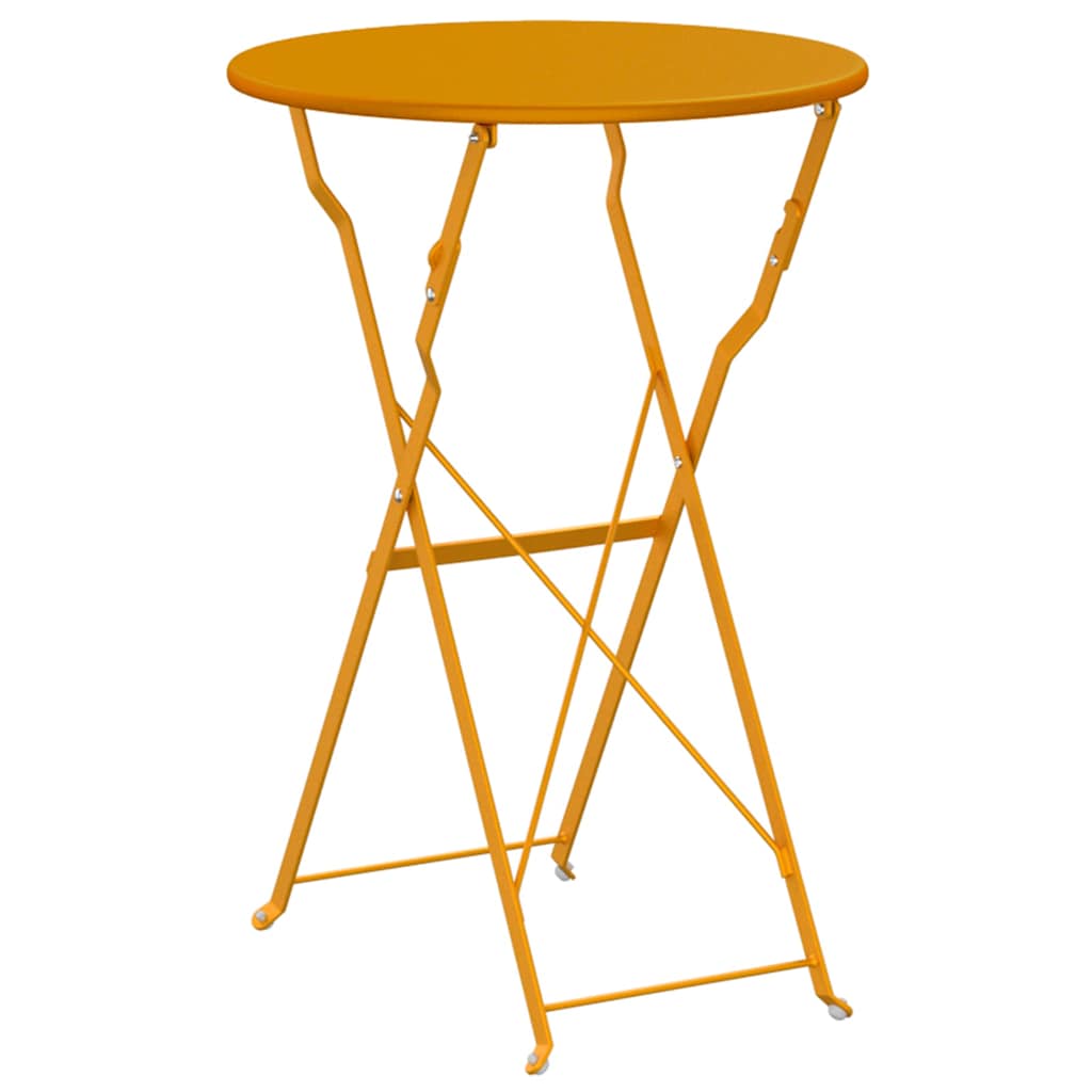 Bistrotisch Weiß Ø 50 x 71 cm Pulverbeschichteter Stahl
