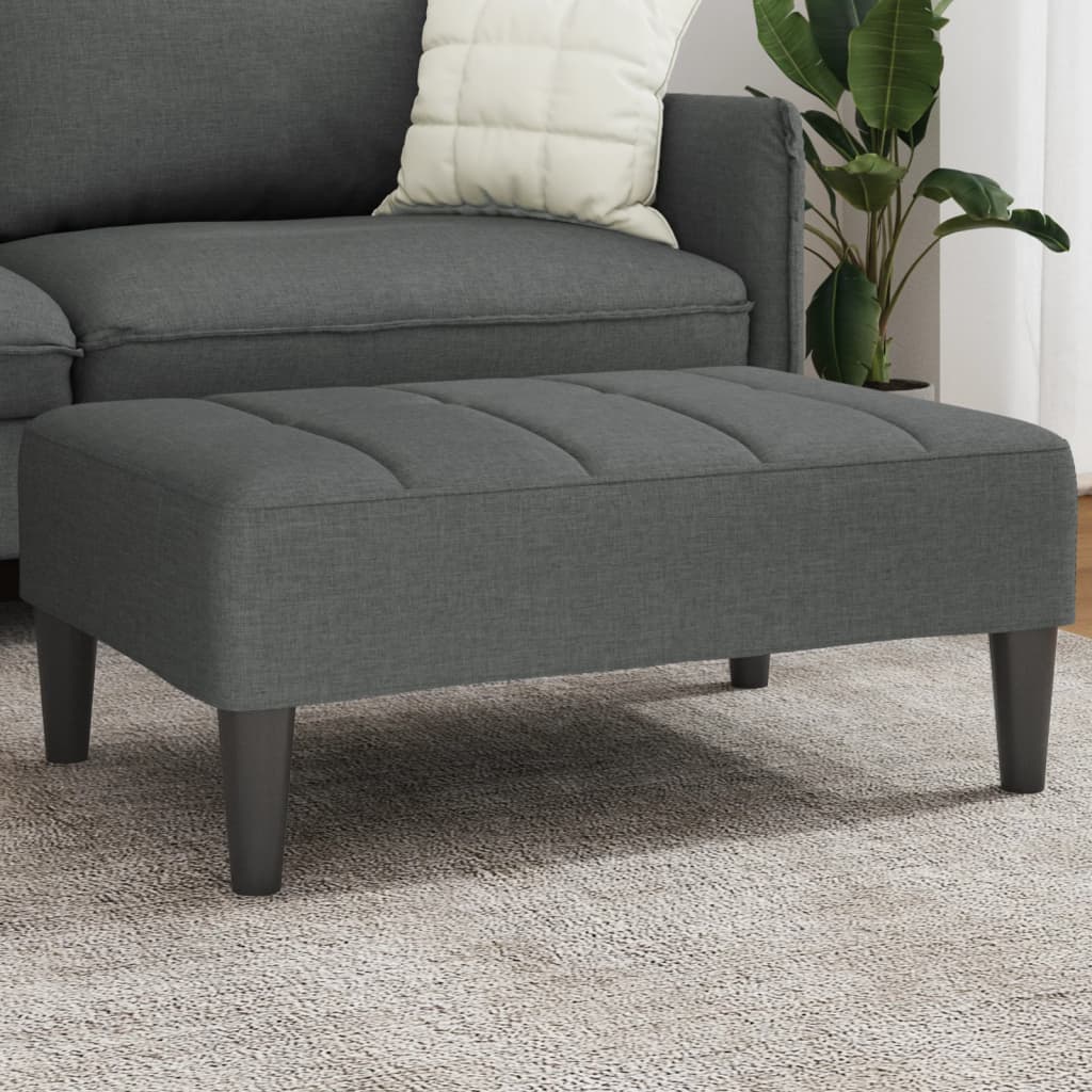 Fußhocker Hellgrau 77x55x31 cm Stoff