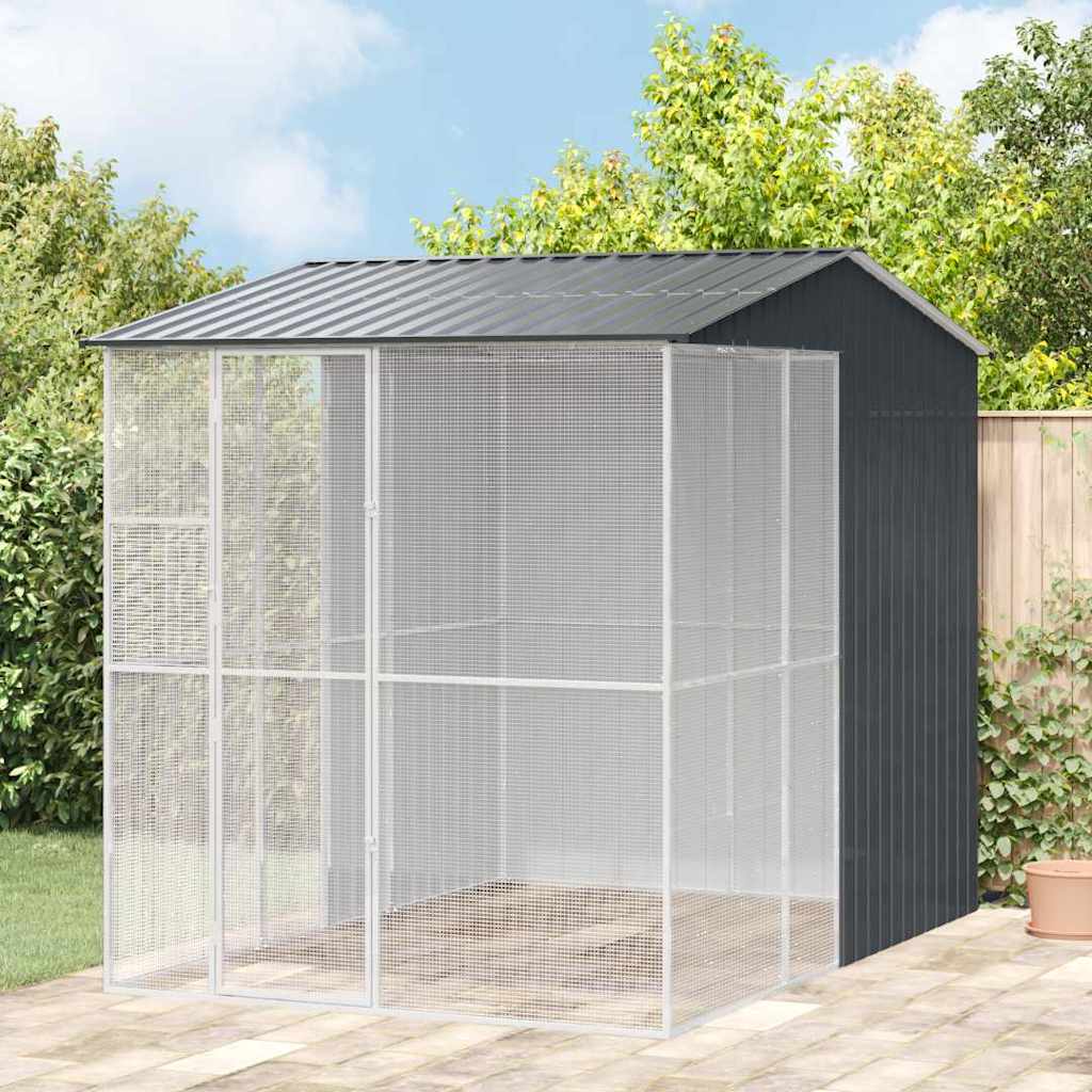 Vogelkäfig Anthrazit 215 x 110 x 247 cm Verzinkter Stahl