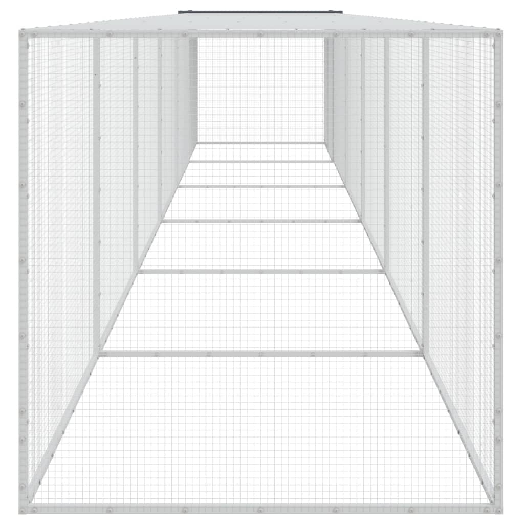 Hühnerkäfig mit Dach Anthrazit 103x98x90 cm Verzinkter Stahl