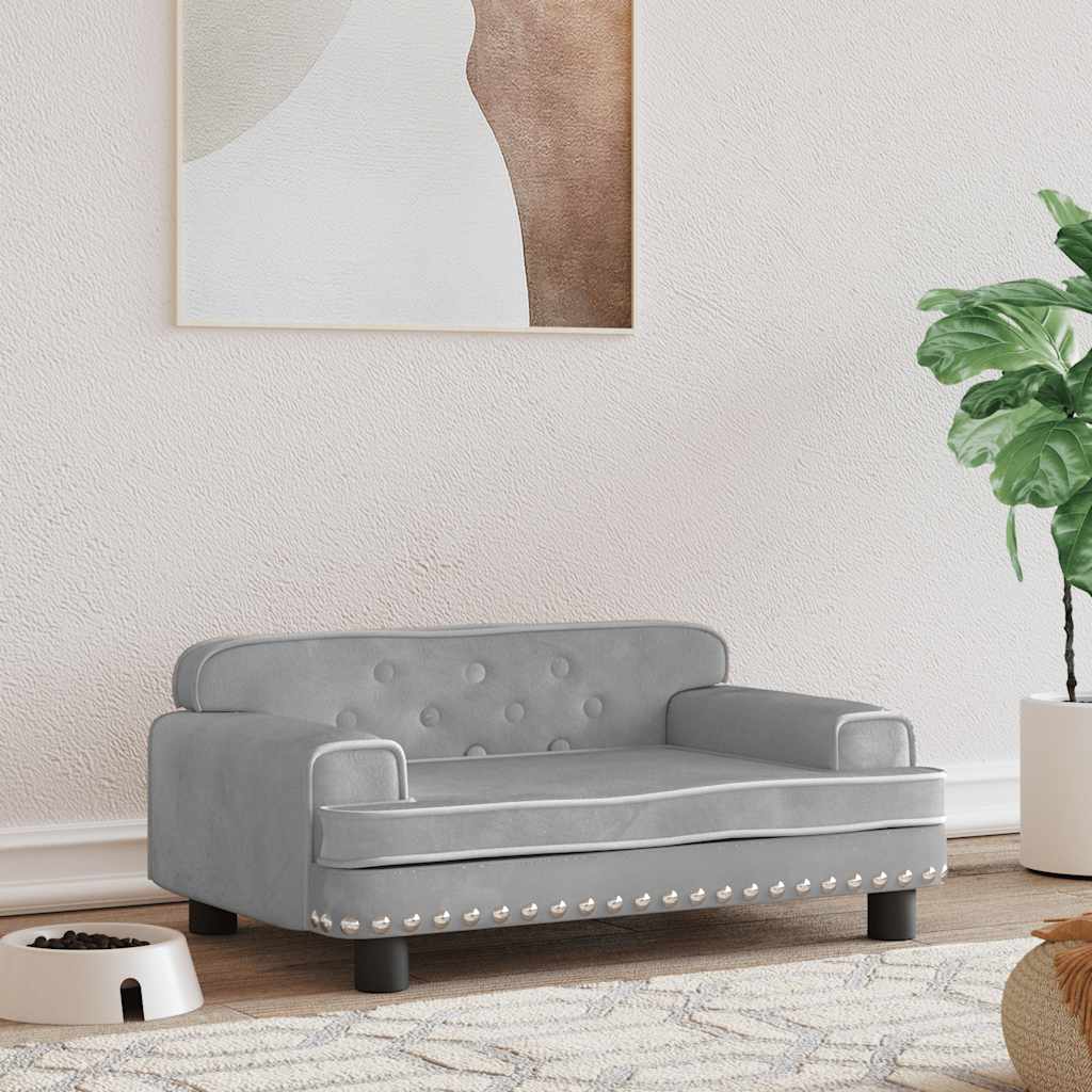 Hundebett Rosa 90x53x30 cm Samt