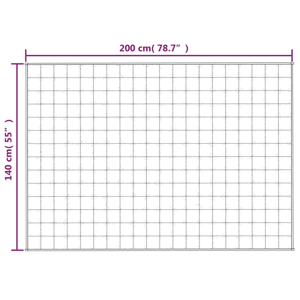 Gewichtsdecke Grau 122x183 cm 5 kg Stoff