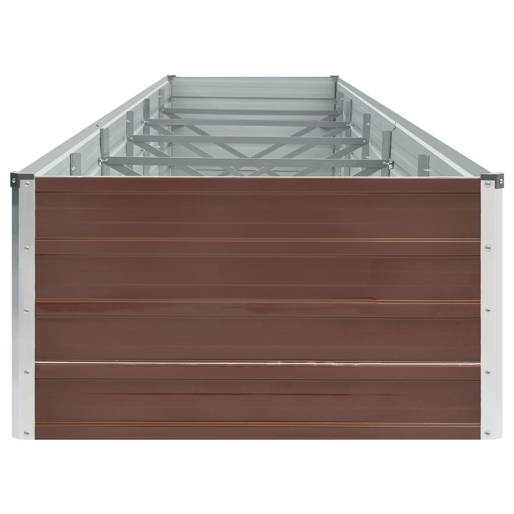 Hochbeet Braun 160 x 80 x 77 cm Verzinkter Stahl