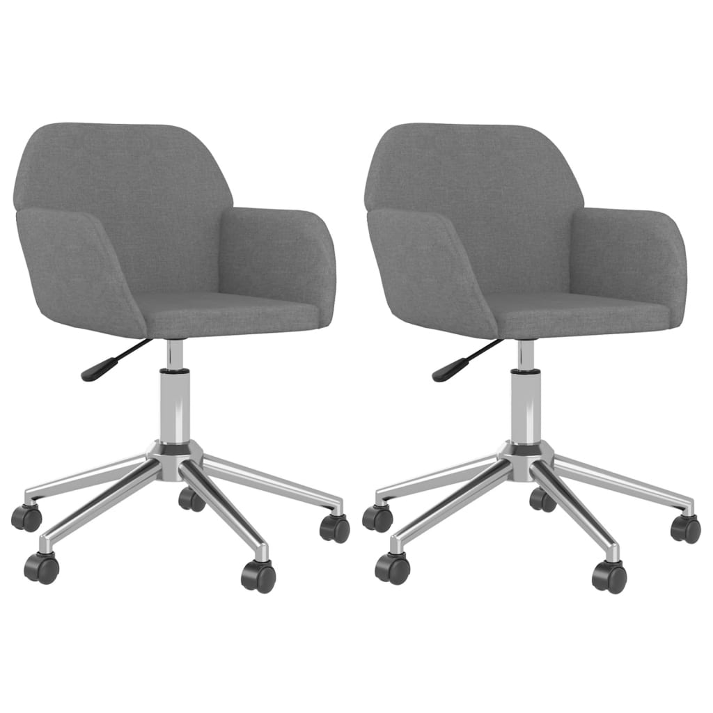 Esszimmerstühle 2 Stk. Drehbar Creme Stoff