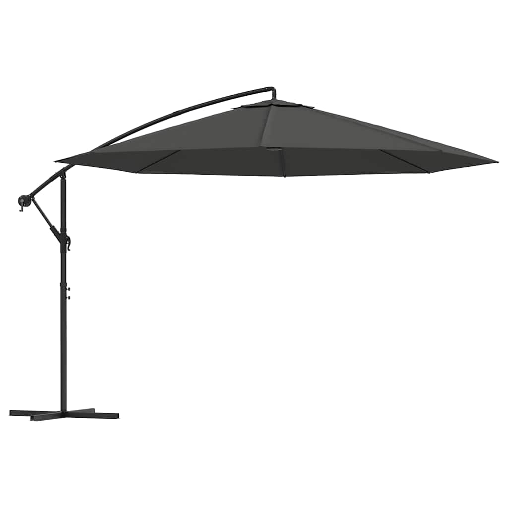 Ampelschirm mit Aluminium-Mast 350 cm Taupe